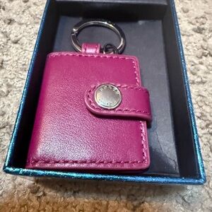 Coach Pink Leather Key Holder
